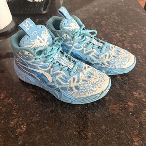 Puma LaFrancé x MB.04 LaMelo Ball Basketball Shoes Blue kids  White